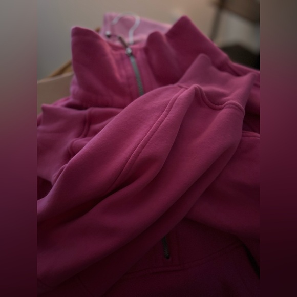 LULULEMON Sonic Pink Scuba Oversized Funnel Neck Half Zip NWOT! SZ M/L - Picture 8 of 8